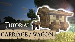 Minecraft Tutorial Medieval CARRIAGE  WAGON [upl. by Ecnarepmet]