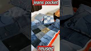 👖👖jeans pocket reused idea 💡 [upl. by Annayr928]