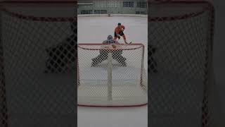 Shootout Guaranteed W hockey hockeygoaliesaves hockeygoalie nhl sports goaliegearsnob [upl. by Lyrehs]