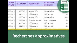 Recherches et extractions approximatives avec Excel [upl. by Sheree]