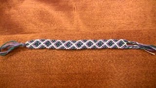 DIY How to Make a Cross X or Diamond Pattern Friendship Bracelet  Similar to Chevron [upl. by Grunberg907]