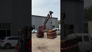 6m fly jib for forkliftwinchFactory testingboom crane jib flyjibforklift attachment [upl. by Haeckel]