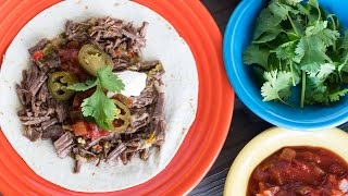 Pressure Cooker Beer Braised Flank Steak Tacos  Time Lapse [upl. by Jona]