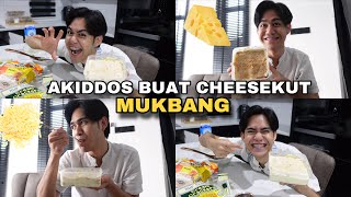 AKIDDOS BUAT CHEESEKUT 😍 MUKBANG MAKAN CHEESKUT 😋 [upl. by Nilahs]