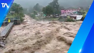 El cantón Baños de Agua Santa afectado por las fuertes lluvias [upl. by Harbot]