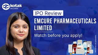 Emcure Pharmaceuticals IPO Review  Issue details financials products  Namita Thapar  Must watch [upl. by Yessac]