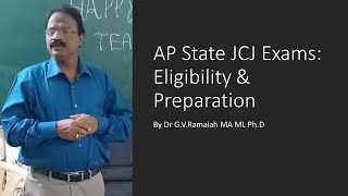 AP State JCJ Exams quotEligibility and Preparationquot [upl. by Tnarb]