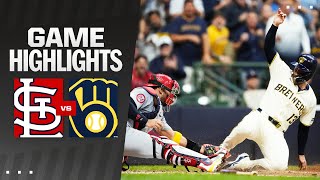 Cardinals vs Brewers Game Highlights 9424  MLB Highlights [upl. by Nnylsaj796]