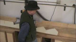 Cutting a stair stringer on a chopsaw [upl. by Andel191]