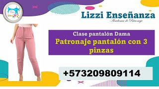 pantalon de 3 pinzas patronaje [upl. by Charline]