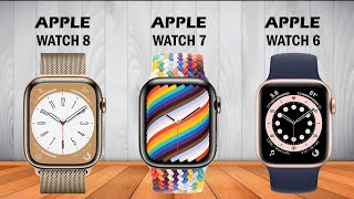 Apple Watch Series 8 VS Apple Watch 7 VS Apple Watch 6  Full Comparison [upl. by Adnorat]