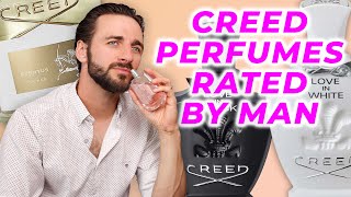 MAN REACTS TO CREED PERFUMES FOR WOMEN  Aventus For Her Wind Flowers Love In White etc [upl. by Annaj138]