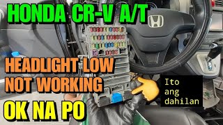 HONDA CRV HEADLIGHT TROUBLESHOOT DEFFECTIVE SOLVE [upl. by Tnert]