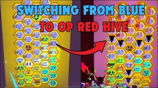 I Switched To A OP Red Hive In Bee Swarm Simulator [upl. by Yhtomit]