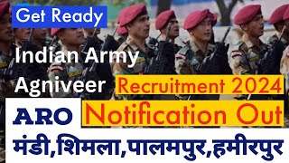 Aganiveer Recruitment 2024 ARO MandiShimla Hamirpur Palampur Recruitment [upl. by Royall427]