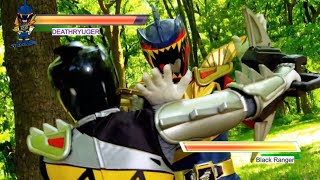 Funny Deathryuger VS Kyoryuger TEAM With HEALTH BARS [upl. by Laerol832]