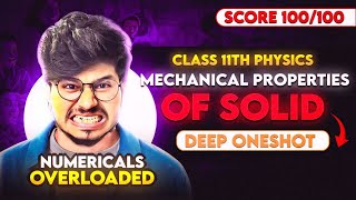 MECHANICAL PROPERTIES OF SOLIDS ONE SHOT COMPLETE CHAPTER CLASS 11 PHYSICS 🔥  CLASS 11MUNIL SIR [upl. by Darej]