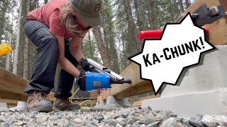 Building a foundation for our Off Grid Bunkie Cabin kit Part 1 [upl. by Nwahsyar]