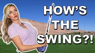 Paige Spiranac Golf Swing Analysis Slow Motion Driver [upl. by Yeleek581]