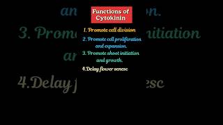 Functions of cytokinin plant hormone science biology botany plants planthormones [upl. by Ahsikan]