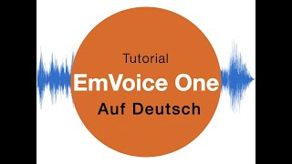 EmVoice One  Tutorial auf Deutsch  das singende Plugin [upl. by Etteinotna21]