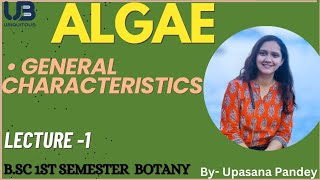 General characteristics of Algae  BSc 1st Semester  Algae  Botany [upl. by Ymarej]