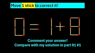 Part 90  10 Hard Matchstick Puzzles with Answers for High IQ Genius [upl. by Nitsruk789]