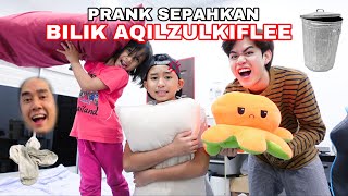 PRANK SEPAHKAN BILIK AQILZULKIFLEE 🤣 FATIN NAIMI KENA MARAH 😭 [upl. by Yojal750]