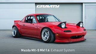 Mazda MX5 NA Mk1 16 Exhaust System  Gravity Performance [upl. by Shiff]