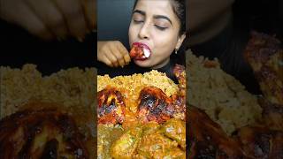 ASMR eaingi chicken biriyani chicken alfaham liver fry egg extra gravy muckbang [upl. by Thebazile]