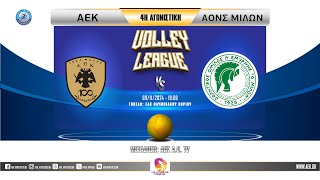 AEK  ΑΟΝΣ ΜΙΛΩΝ MD5 Volley League Γυναικών [upl. by Sabina]