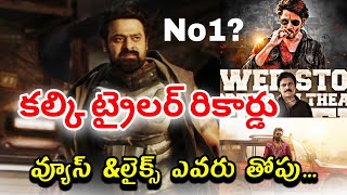 Prabhas Kalki 2898 AD Trailer 24 Hours Response  Tollywood Most Viewed Trailers  Kalki Trailer [upl. by Assir376]