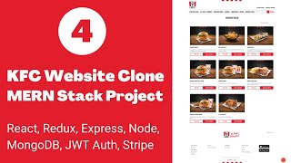 KFC Clone Complete MERN Stack Project Part4  React Redux Formik Yup Node Express MongoDB [upl. by Anastice]