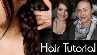 Haar Tutorial Doppelt geflochtener Zopf  Flechtfrisur [upl. by Auqenehs]