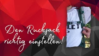 Den Wanderrucksack einstellen  so gehts [upl. by Emelda]