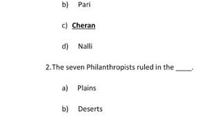 4th std social ln1term2 Philanthropists of Sangam Age Book Back Questions With Answers [upl. by Nathalia442]