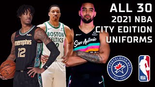 2021 NBA City Uniforms  All 30 Teams [upl. by Ikey]