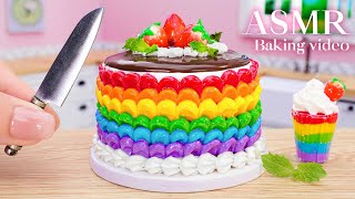 Mini Rainbow Chocolate Strawberry Cake 🌈🍓 ASMR Miniature Baking Videos Compilation [upl. by Stewardson]