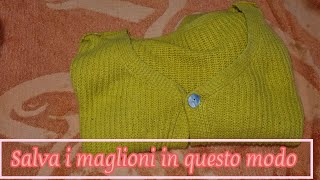 Come salvare i maglioni infeltriti o rimpiccioliti  MAMMASTYLEIT [upl. by Azmuh]