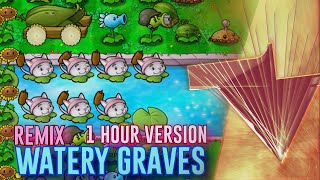 Plants Vs Zombies  Watery Graves Remix  1 hour version [upl. by Seldun]