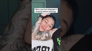 When your love language Is All About Hugs and Tattoos shorts reaction [upl. by Ahsiea]