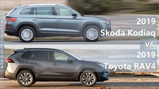 2019 Skoda Kodiaq vs 2019 Toyota RAV4 technical comparison [upl. by Suoirtemed]