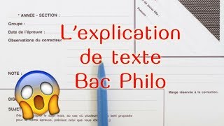 5 astuces pour lexplication de texte au Bac Philo [upl. by Aleuname]