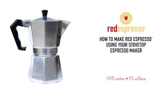 STOVETOP ESPRESSO MAKER How to make red espresso® rooibos [upl. by Dlanor]