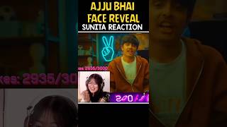 Sooneeta Reaction 😇 On Ajju Bhai Face Reveal🤑  shorts freefireshorts [upl. by Nev]