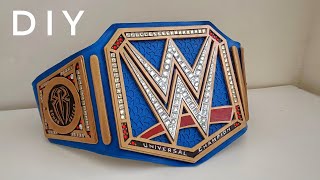 How To Make WWE Universal Championship Title Belt  DIY Universal Championship [upl. by Elumas]