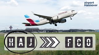 Eurowings takeoff from Hannover airport HAJ  Airbus A320 [upl. by Iruyas]