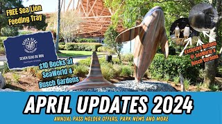 April 2024 SeaWorld Parks Pass Member Updates [upl. by Duaner806]