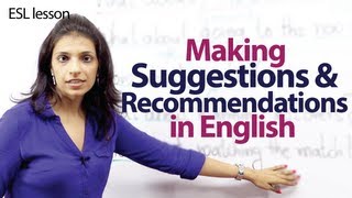 Making Suggestions and Recommendations  Free English Lesson [upl. by Mell]