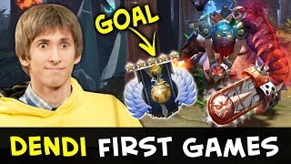 Dendi Pudge — FIRST games in Seasonal Ranked [upl. by Ahsikam661]